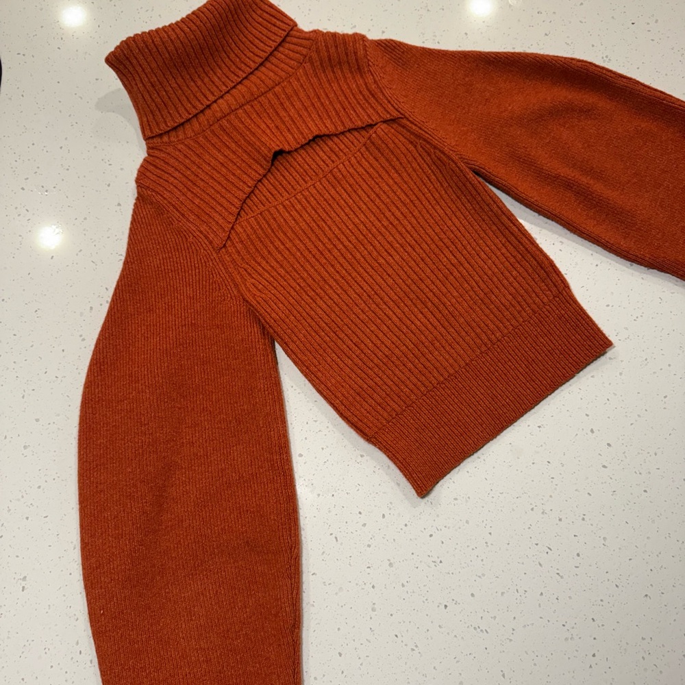 Urban Outfitters Burnt Orange Cowl Neck Sweater